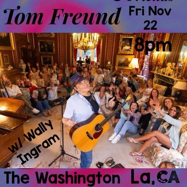***TONIGHT*** Tom Freund Music w/ Wally Ingram Friday, November 22nd The Washington ~ Los Angeles, CA Time: 8PM😎🪘🎧🎼 @thewashingtonla @tomfreund @wallyingram #TomFreund⁠ #Wallyingram #JustAddWally #WallyLlama